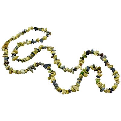 Semi-Precious Serpentine Chip Necklace Strand